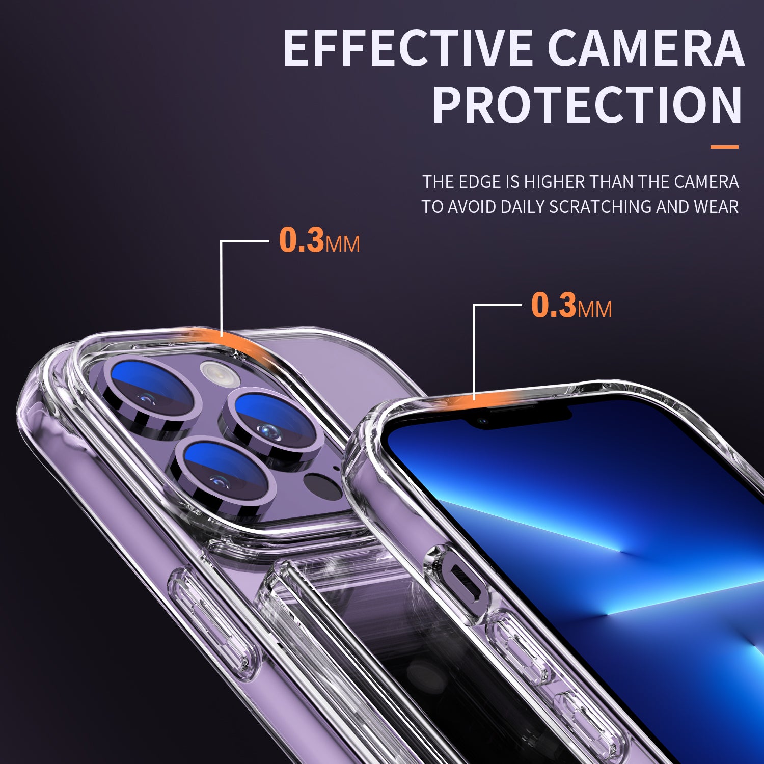 Pro iPhone 13 Pro Transparentní pouzdro na telefon Držák karty Nárazuvzdorný roh TPU + akrylový kryt telefonu Pro iPhone 13 Pro Transparentní pouzdro na telefon Držák karty Nárazuvzdorný roh TPU + akrylový kryt telefonu